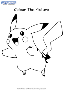 Pokemon Pikachu Jumping - Pokemon Coloring Pages