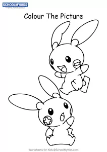 Pokemon Plusle and Minun - Pokemon Coloring Pages