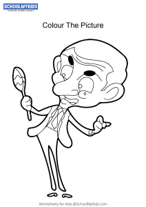 Download Mr Bean - Mr Bean Coloring Pages Worksheets for Preschool,Kindergarten,First Grade - Art And ...