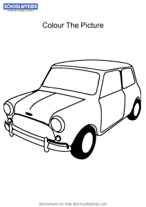 Mr Bean car - Mr Bean Coloring Pages