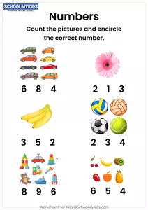 Count And Circle The Correct Number