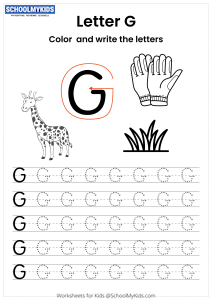 Color and Write the Letter G
