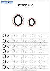 Letter O Tracing - Capital And Lowercase Alphabet Tracing