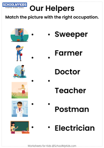 Occupations picture match