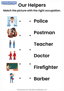 Jobs and Occupations Matching Word to Picture