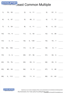 Least Common Multiple (LCM)