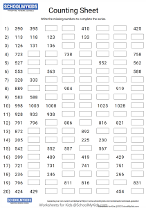 Number Sequence - Number Counting