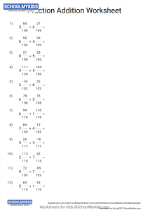 Adding Fractions