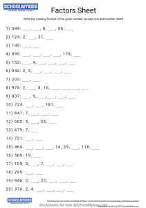 Missing Factors