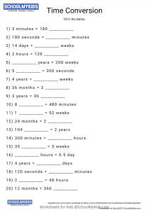 Conversion of Time