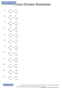 Dividing Fractions