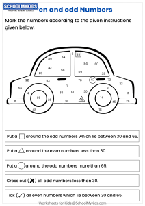 Recognising Odd and Even Numbers