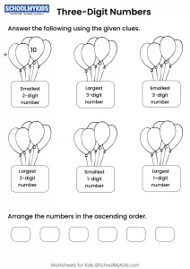 Three-digit Numbers Writing using given clues