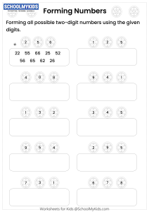 Forming numbers with given digits