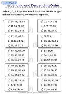 Ascending / descending order - Selecting the Unarranged Numbers