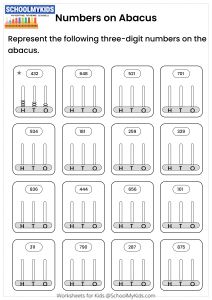 Three Digit Number On Abacus