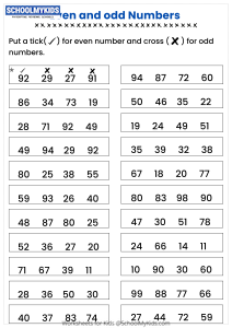 Identify Odd and Even Numbers