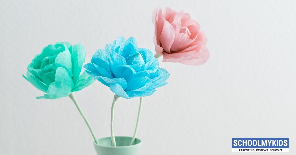 DIY Crepe Paper Flowers Easy DIY Tutorial SchoolMyKids