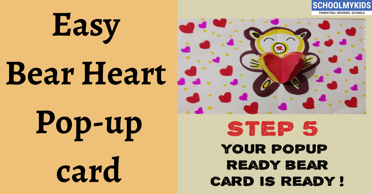 Easy Bear Heart Pop-up card