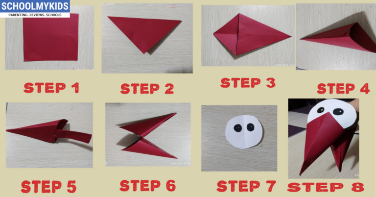 folded paper puppet