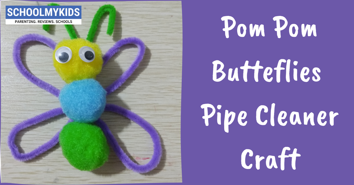 Pom Pom Butterflies Pipe Cleaner Craft