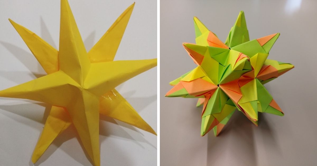 Easy 3D Paper Star Wall Hangings