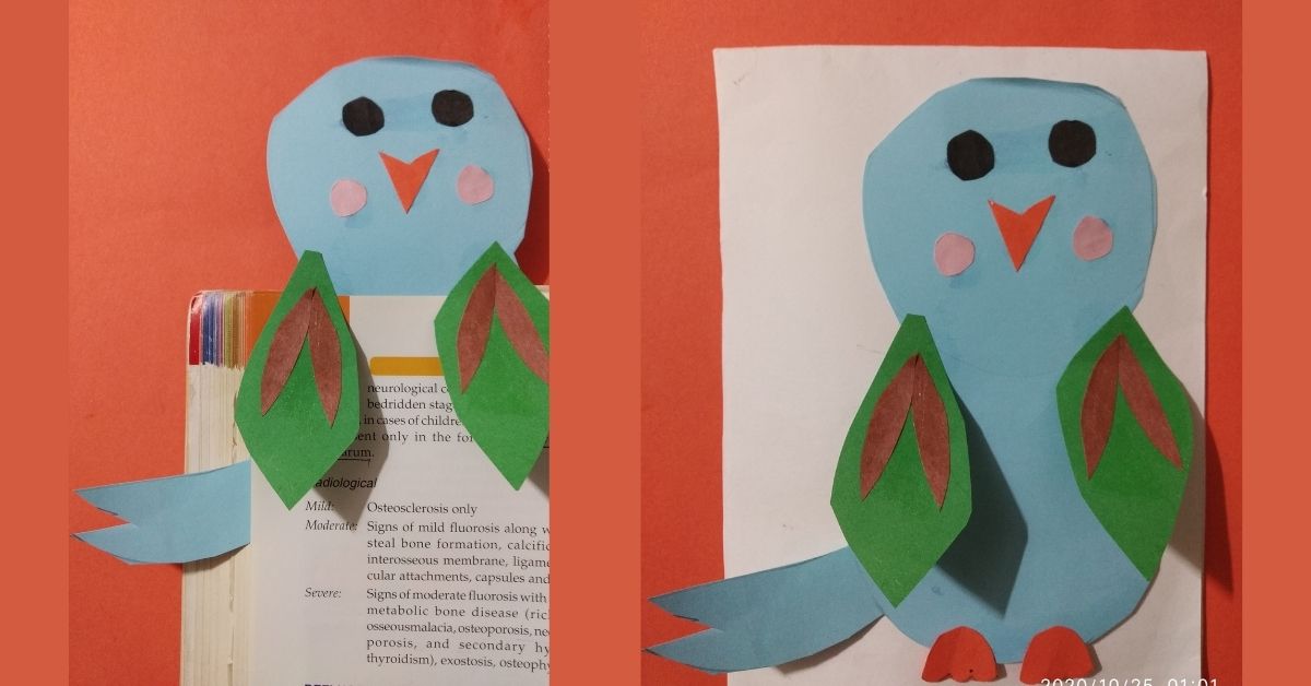 Adorable DIY Winged Bird Bookmark