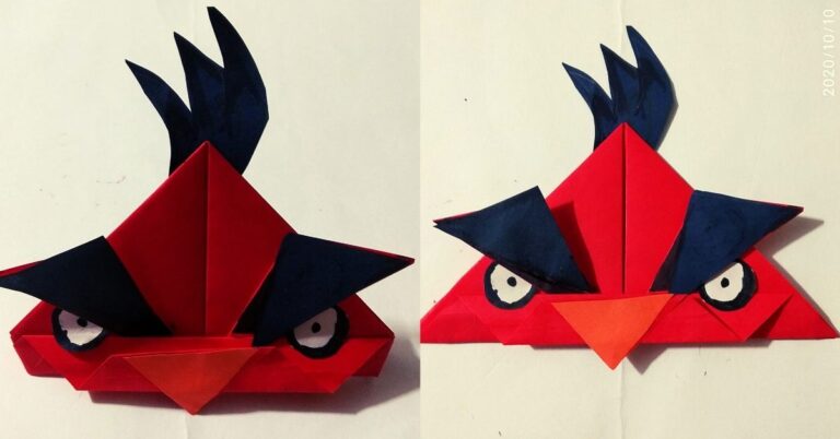 How to Make Angry Bird With Paper &#8211; Origami Crafts