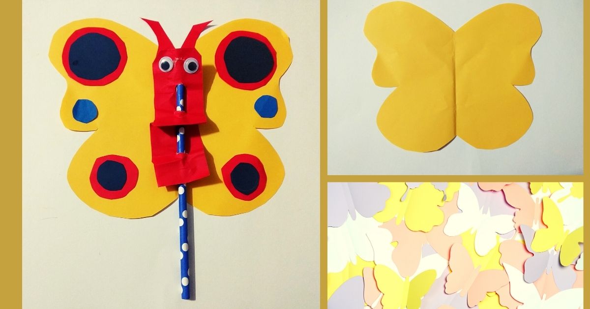 How to Make Colourful Paper Butterfly Puppet