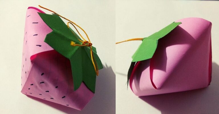 Strawberry Gift Box DIY- Easy Paper Box