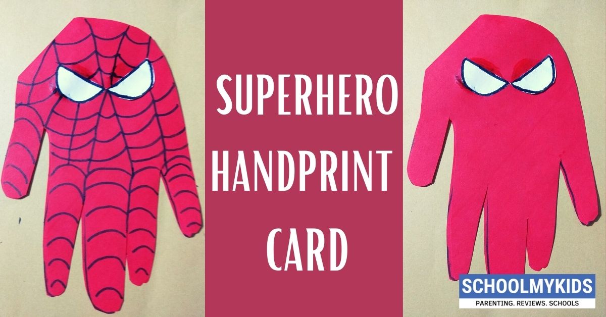 Superhero Handprint Card- Superhero Crafts