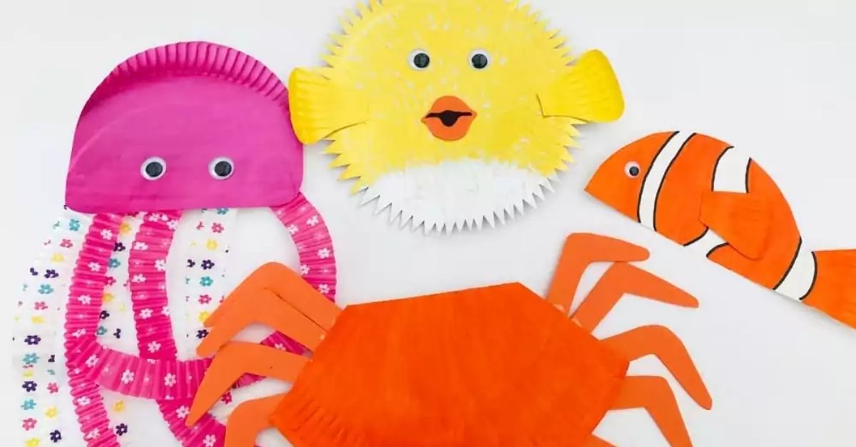 पेपर प्लेट से कैसे सजाएं समुद्र की दुनिया – Paper Plate Ocean Animals