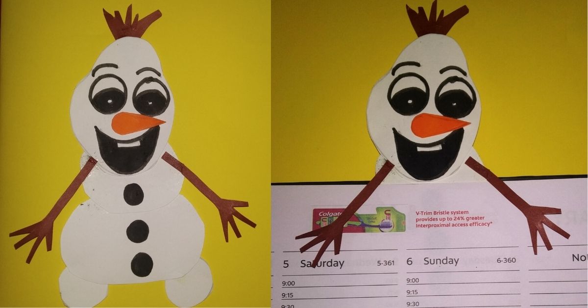 Frozen Olaf Corner Bookmark