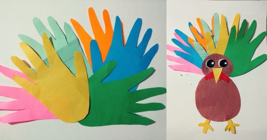 Paper Handprint Bird Crafts SchoolMyKids