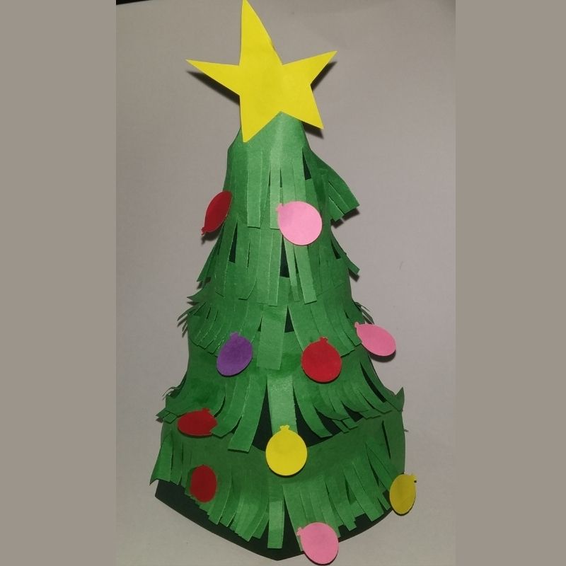 How to Make 3D Paper Christmas Tree – DIY Christmas Crafts | SchoolMyKids