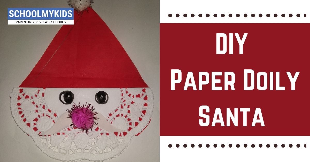 DIY Paper Doily Santa - Adorable Kids Christmas Crafts
