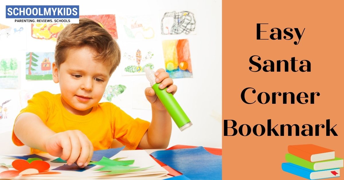 Easy Santa Corner Bookmark - Paper Christmas DIYs