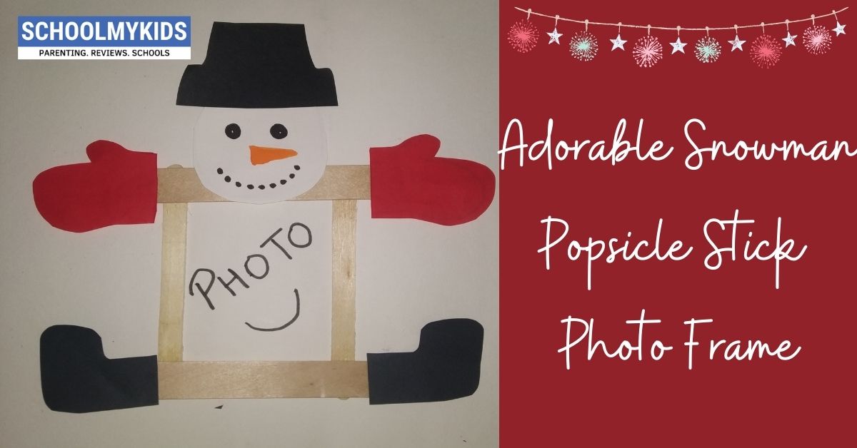 Adorable Snowman Popsicle Stick Photo Frame
