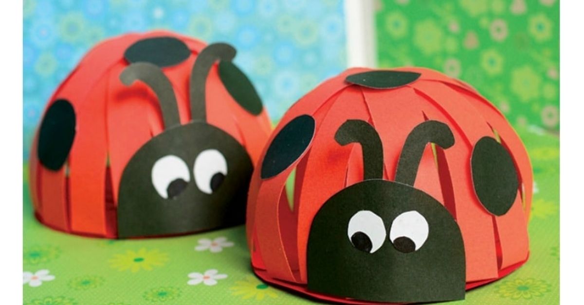 3D Paper Ladybug Craft for Kids
