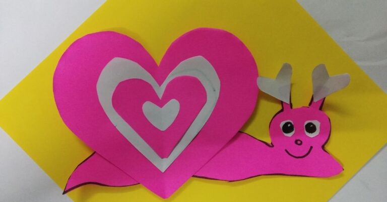 Heart Snail Craft for Kids &#8211; Valentine Crafts
