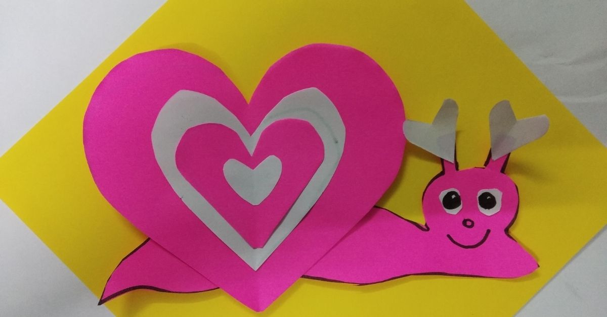 Heart Snail Craft for Kids – Valentine Crafts