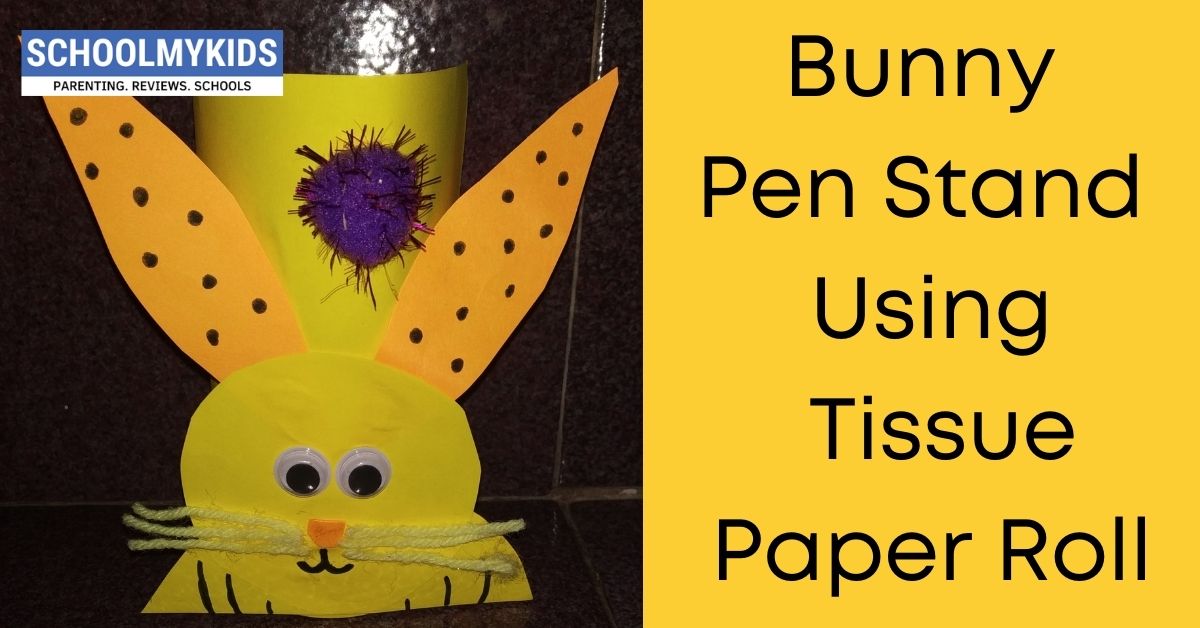 Bunny Pen Stand Using Tissue Paper Roll